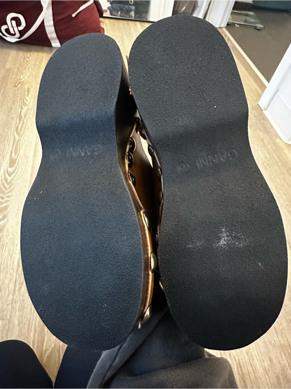 NWOB GANNI Retro Peep Toe Wood Sandal - Picture 4 of 4